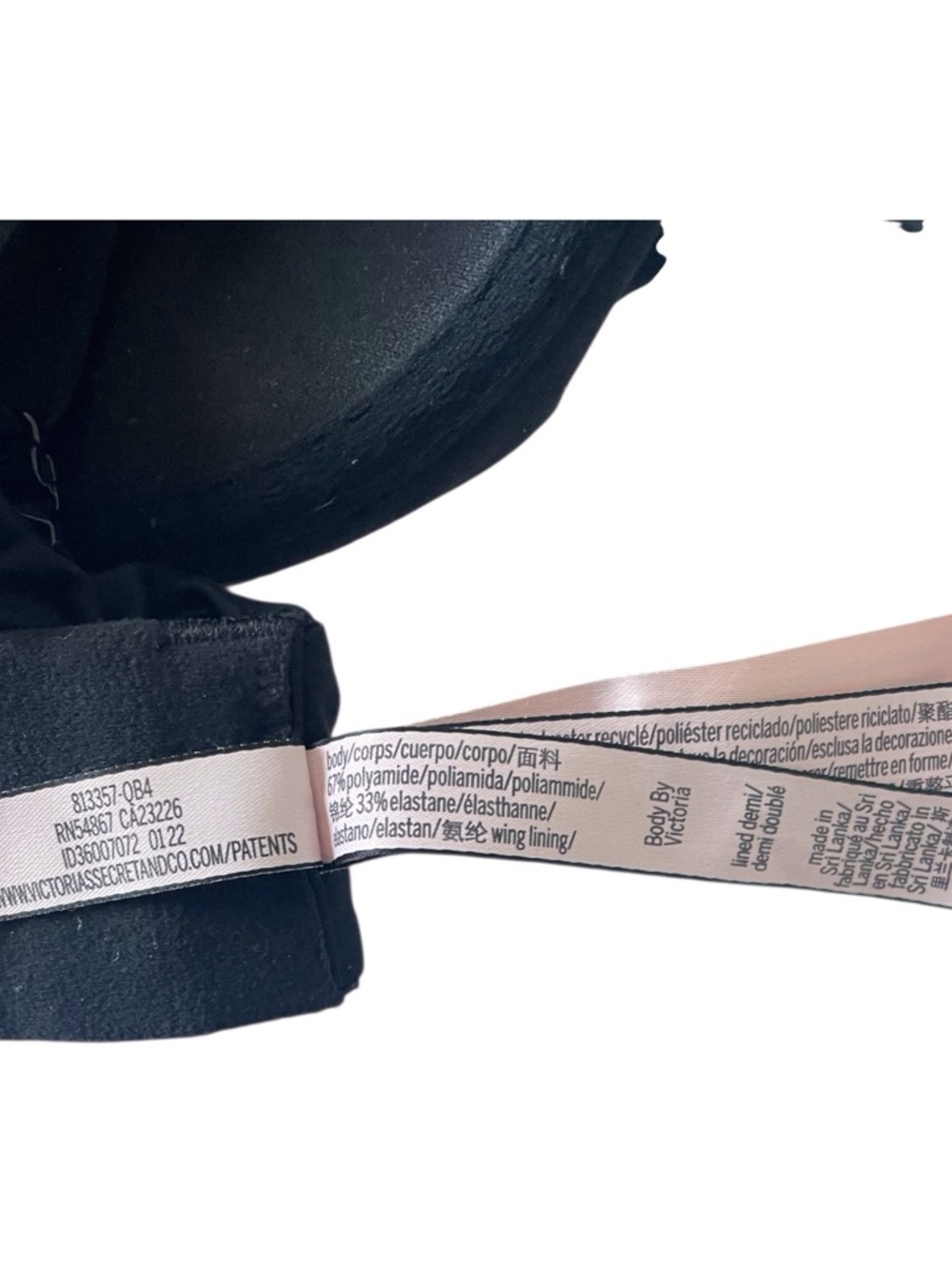 Victoria's Secret Push Up Black Bra with Pads, 38 DD - Picture 4 of 6